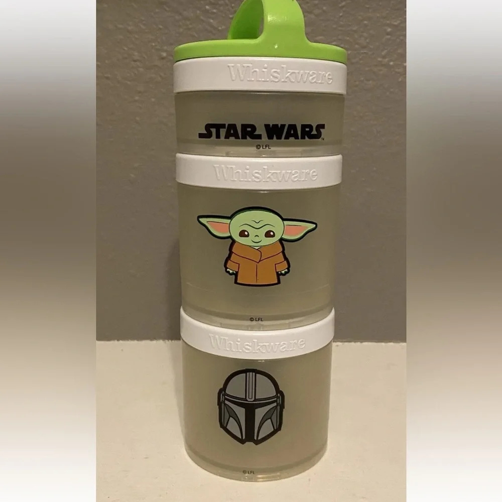 Whiskware 3 pc Portable Snacking Containers Star Wars Mandalorian Baby Yoda